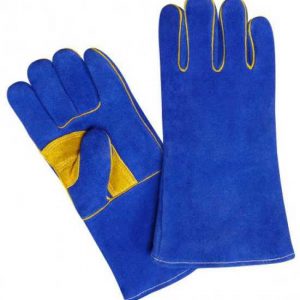 Blue Lined Welders Glove