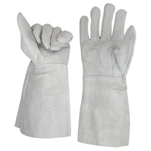 Chrome Leather Elbow Gloves